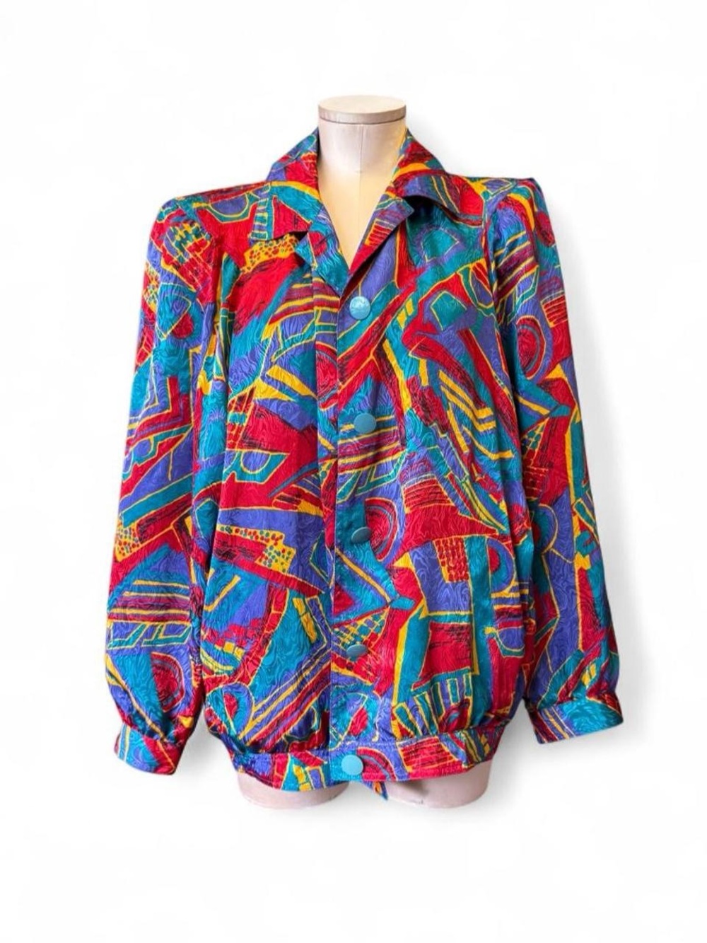 80s Da Rue Vibrant Abstract Windbreaker | Women’s 12